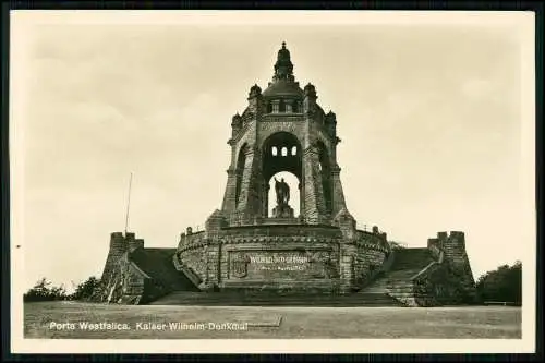 Echt Foto AK - Kaiser-Wilhelm-Denkmal - Porta Westfalica auf dem Wittekindsberg