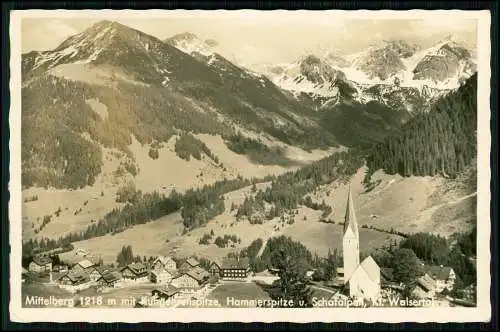 Foto AK - Mittelberg Kuhgehrenspitze, Hammerspitze u. Schatalpen, Kleinwalsertal