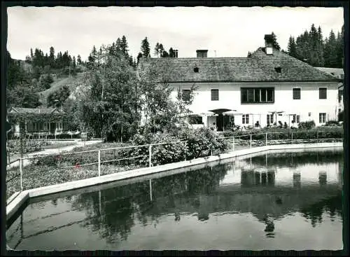 Echt Foto AK - Strimitzhof bei Neumarkt Steiermark - Gebäude Gasthof mit Teich