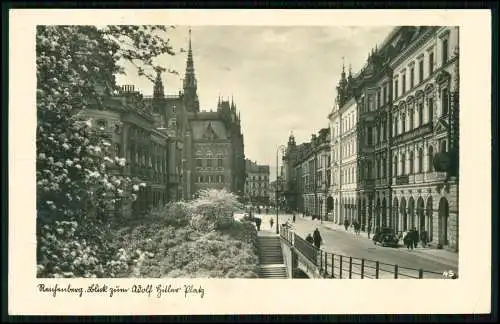 Echt Foto AK - Reichenberg Liberec Tschechien Adolf-Hitler-Platz - 1942 gelaufen