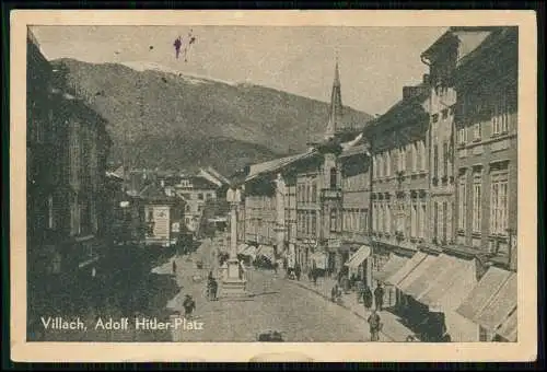 AK - Villach in Kärnten -  Adolf Hitler Platz - 1943 gelaufen