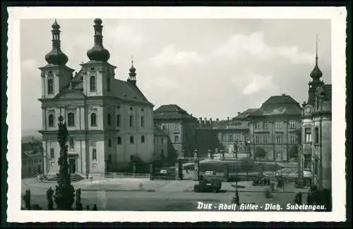 AK - Duchcov Dux Teplice in Böhmen Sudetengau - Adolf Hitler Platz - 1939