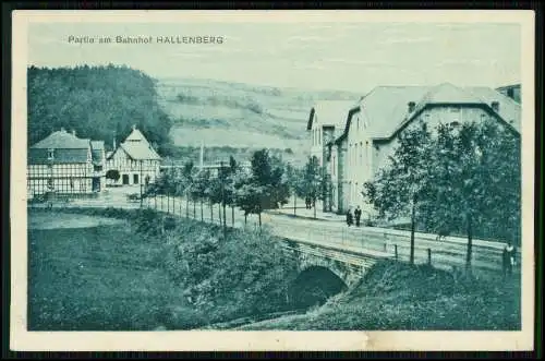 AK - Hallenberg im Sauerland - Partie am Bahnhof - 1924 gelaufen