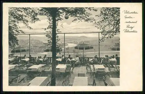 AK - Volmarstein Wetter im Ennepe-Ruhr - Gartenrestaurant der Burg 1933 gelaufen