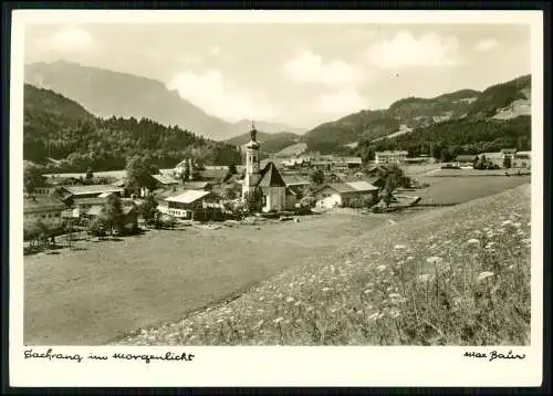Echt Foto AK -  Sachrang Aschau im Chiemgau Oberbayern Ortspartie, Kirche - 1940