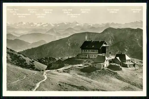 Foto AK - Rotwandhaus Schutzhütte bayerischen Alpen Großglockner im Hintergrund