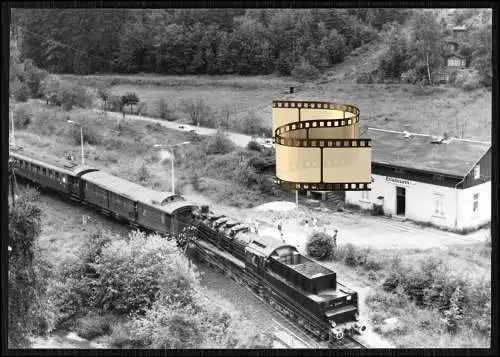 Foto 15x10 cm - Dampflokomotive Bahnhof in Erlabrunn Breitenbrunn im Erzgebirge