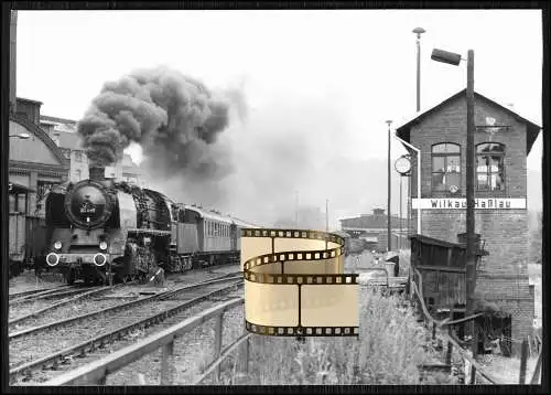 Foto 15x10cm - Dampflokomotive Bahnhof Wilkau-Haßlau Sachsen - Baureihe 50 849
