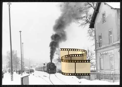 Foto 15x10cm - Dampflokomotive BR 86 1001-6  Bahnhof Raschau-Markersbach Erzgeb.
