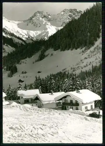 Echt Foto AK Bergführerhüsle Sepp Natter in Mittelberg Kleinwalsertal Winterbild