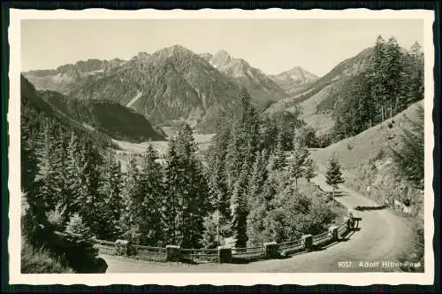 Echt Foto AK - Adolf Hitler Paß-Oberjoch - im bayerischen Allgäu Hindelang 1938