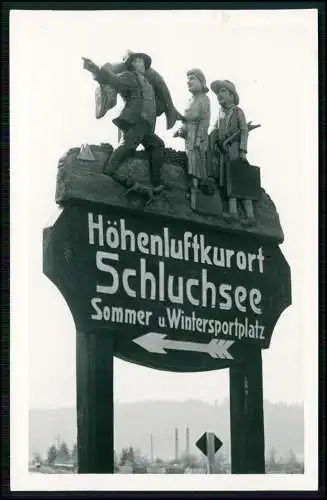 Echt Foto AK - Wegweiser - Höhenluftkurort Schluchsee Sommer u. Wintersportplatz