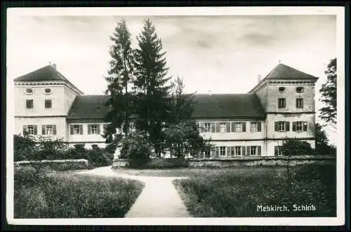 Foto AK - Einfahrt vom ungepflegtem Schloss Meßkirch Sigmaringen - 1939 gelaufen