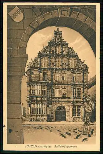 AK - Rattenfängerhaus in Hameln an der Weser - 1603 errichtet - 1913 gelaufen