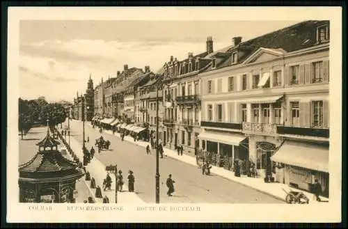 AK Rue de Rouffach in Colmar Frankreich - auch als Rufacherstrasse bekannt 1918