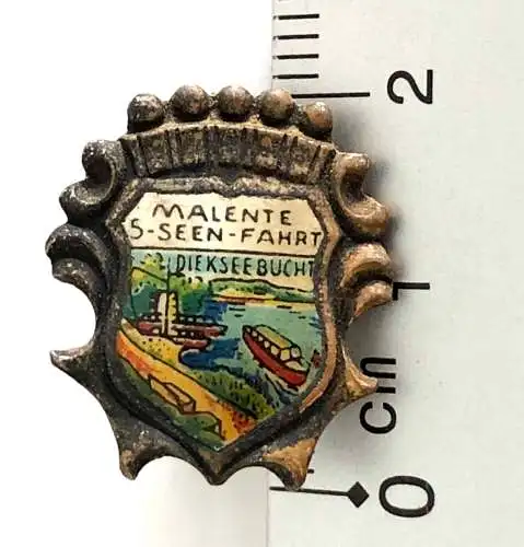 sehr alter Emaillierter PIn Abzeichen - Malente 5 Seen Fahrt Dieksee Bucht