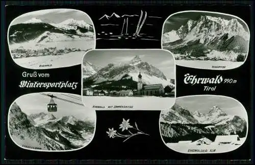 Foto AK - Wintersportort Ehrwald Tirol Österreich, und der umliegenden Bergwelt