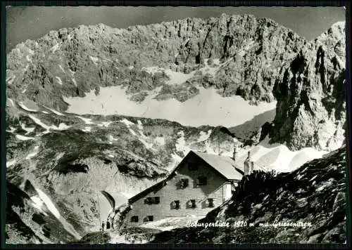 2x Foto AK - Coburger Hütte Schutzhütte Alpenvereins im Mieminger Gebirge Tirol