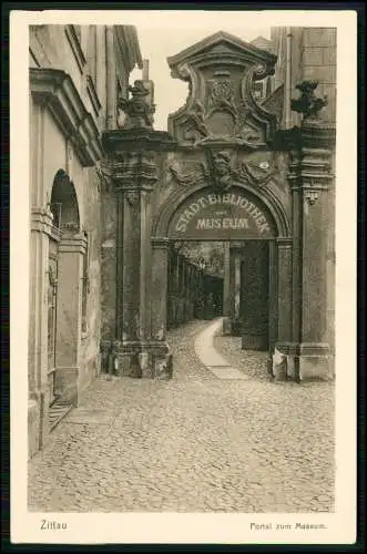 AK Zittau in der Oberlausitz  - Christian-Weise-Bibliothek u. Städtischen Museum