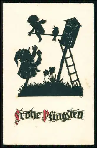 3x AK - Georg Plischke Scherenschnittmeister - Scherenschnitte Silhouettenkunst