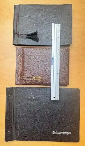 2x Fotoalbum - 1x Erinnerungen Deckel 1941 - ohne Bilder - Seiten mit Fotoecken