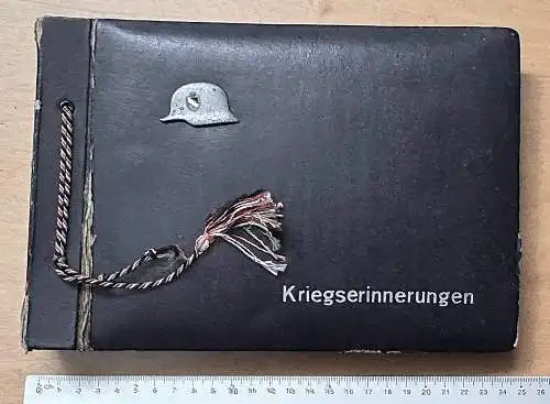 Kriegs-Fotoalbum - Kriegserinnerungen - ohne Bilder - keine Fotos - 25x17 cm