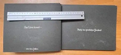 Kriegs-Fotoalbum ohne Fotos - gestickt Wappen Finnland - Funk 1 M.N.A. mot 104