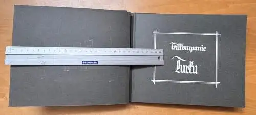 Kriegs-Fotoalbum ohne Fotos - gestickt Wappen Finnland - Funk 1 M.N.A. mot 104