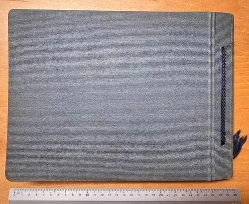 Kriegs-Fotoalbum ohne Fotos - gestickt Wappen Finnland - Funk 1 M.N.A. mot 104