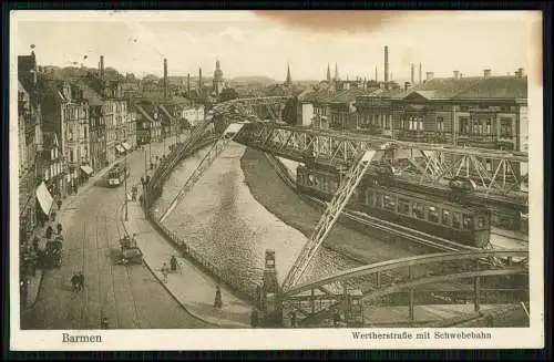 4x AK- Wuppertaler Schwebebahn - Vohwinkel Elberfeld Barmen Oberbarmen - 1900-30