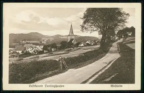 2x AK - Oerlinghausen im Kreis Lippe bei Detmold Bielefeld - Westseite Panorama