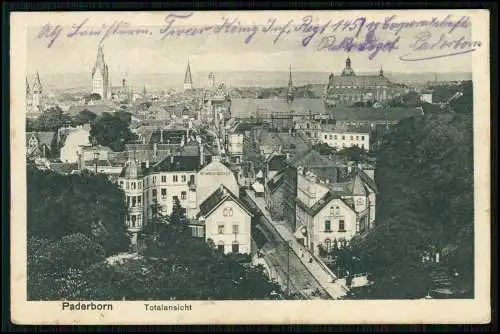 AK - Paderborn Nordrhein-Westfalen Blick auf die Stadt - 1916 Feldpost gelaufen