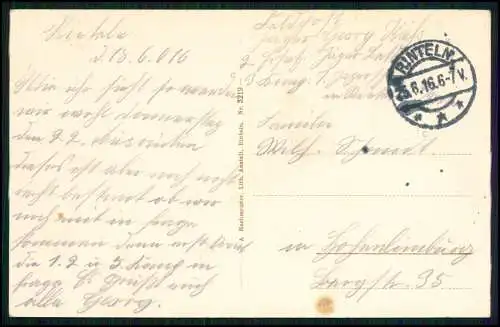 AK - Rinteln Weser Schaumburg - Partie am Klippenturm Weserlied - 1916 Feldpost