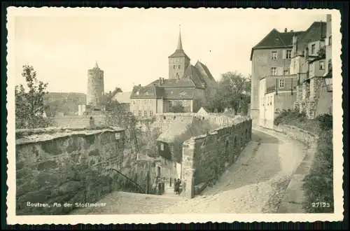 2x Foto AK - Bautzen - Waffenschmiede und Weg an der Stadtmauer - 1938