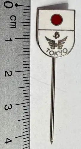 Emailliert Wappen mit Aufschrift Tokio Toyko Japan -  Abzeichen Pin an Nadel