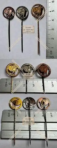 Pin Nadel 3x ADTV Gold Silber Bronze Allgemeiner Deutscher Tanzlehrerverband e.