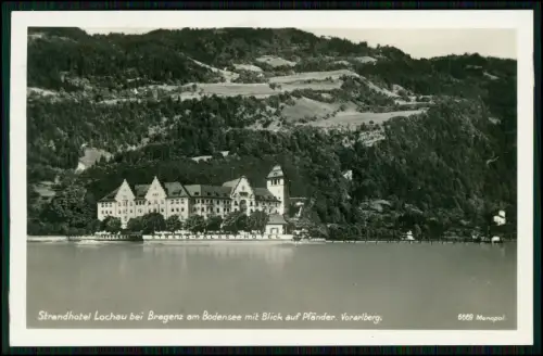 Foto AK Strand-Palast Hotel Lochau b. Bregenz Bodensee SENTIDO Seehotel 1931 gel