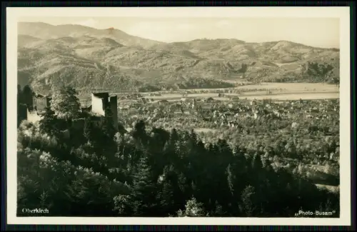 Foto AK Burgruine Schauenburg - Blick auf Oberkirch Renchtal - Photo-Busam 1934