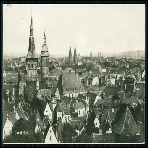 2x Foto AK Osnabrück - Gebäude markante Dächer u. Vitischanze - Trinks Postkarte