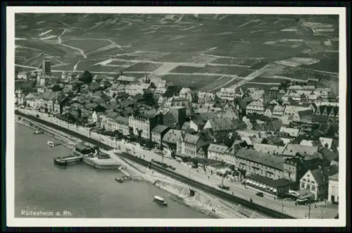 3x AK Rüdesheim Niederwalddenkmal - Luftaufnahme Rhein Bebauung entlang des Ufer