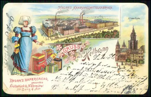 AK - Firma Knorr in Heilbronn - Darstellung der Fabrikanlagen - 1899 gelaufen