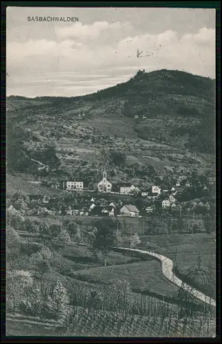 AK Sasbachwalden Saschwalle im Ortenaukreis in Baden-Württemberg - 1925 gelaufen