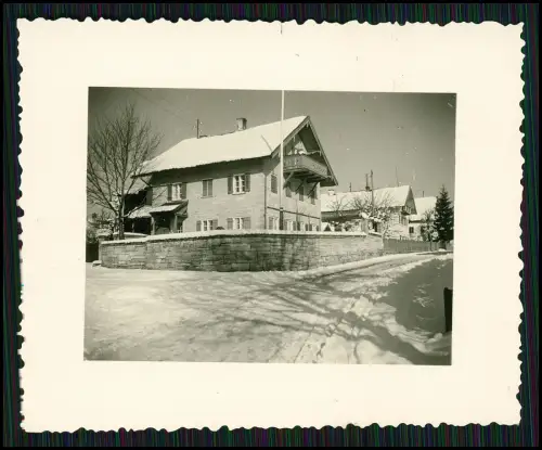 2x Foto - Murnau ? am Staffelsee Oberbayern - Haus Straße Winter RAD