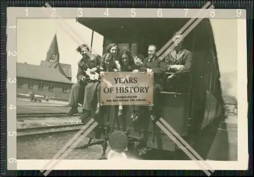 Foto 3x Bahnhof Kirche Zug Bahn Lokomotive Mädchen Jungs