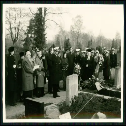 5xFoto Begräbnis Friedrich Hüffmeier Kunersdorf † 1972 Münster Admiral Wehrmacht