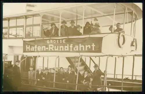 Foto AK - 1931 In Hamburg Abfahrt St. Pauli- Landungsbrücken - Rückseite lesen