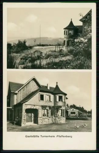 2x Foto u. AK Solingen NRW - Gaststätte Pension Turnerheim Pfaffenberg - 1938