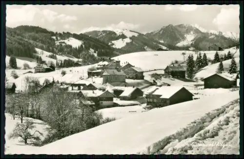 Echt Foto AK - Gunzesried Blaichach im Oberallgäu - Winterlandschaft mit Kirche