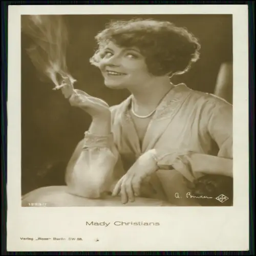 2x Foto AK Mady Christians 1900–1951 österreichisch-amerikanische Schauspielerin