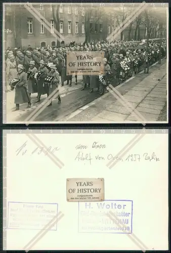 Orig. Pressefoto Wolter 18x12 Adolf von Oven Begräbnis Wachtruppe Berlin 1937